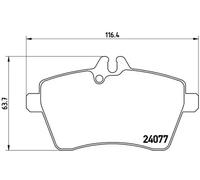 Brake pads P 50 056 BREMBO for MERCEDES-BENZ A-CLASS B-CLASS Sports Tourer