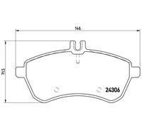 Brake pads P 50 067X BREMBO for MERCEDES-BENZ C-CLASS T-Model SLK C-CLASS SLC