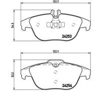 Brembo Xtra Rear Brake Pad Set fits Mercedes C-Class E-Class