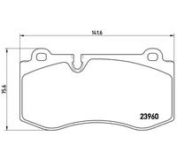 Brake pads P 50 074X BREMBO for MERCEDES-BENZ S-CLASS S-CLASS Coupe E-CLASS SL