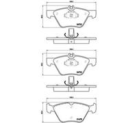 BREMBO P50075 Brake Pad Set For Disc Brake Front Teves System Fits Mercedes-Benz