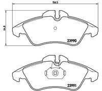 Brake pads P 50 080 BREMBO for MERCEDES-BENZ VW