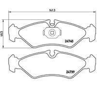 Brake pads P 50 081 BREMBO for MERCEDES-BENZ VW