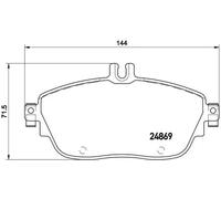 Ceramic Front Brake Pad Set 0064204620CR for Mercedes-Benz W176, CLA-Class