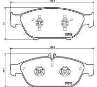 BREMBO P 50 106 Brake pad set