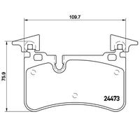 P 50 113 Disc Brake Brake Pad Set Rear Fits Mercedes SL CLK Convertible Brembo