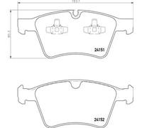 Brake pads P 50 115 BREMBO for MERCEDES-BENZ GL-CLASS R-CLASS M-CLASS