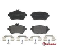 P50117 Rear Brake Pad Set 4x Pads Prepared For Wear Indicator Braking By Brembo