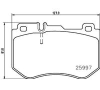 Brake Pad Set For Disc Brake Front Fits Mercedes-Benz C-Class BREMBO P50123