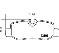 Brake pads P 50 126 BREMBO for MERCEDES-BENZ V-CLASS VITO Van VITO Dualiner EQV