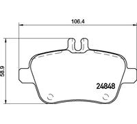 Brake pads P 50 140 BREMBO for MERCEDES-BENZ INFINITI