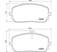 P50152 Front Brake Pad Set 4x Pads Integrated Wear Indicator Braking By Brembo