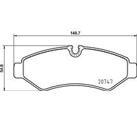 Brake Pads Set fits MERCEDES SPRINTER 907 3.0D Rear 2018 on OM642.899 Brembo New