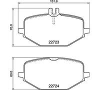 Brake pads P 50 168 BREMBO for MERCEDES-BENZ GLE GLS GLE Coupe