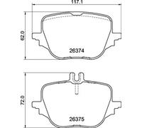 Brake pads P 50 169 BREMBO for MERCEDES-BENZ S-CLASS C-CLASS T-MODEL C-CLASS GLC