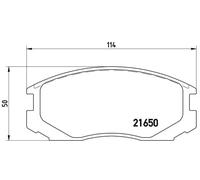 Brake pads P 54 015 BREMBO for MITSUBISHI PROTON DAIHATSU