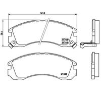 Brake pads P 54 017 BREMBO for MITSUBISHI CITROËN