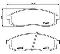 BREMBO P 54 032 Brake pad set
