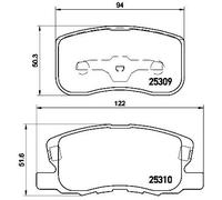 BREMBO P 54 046 Brake pad set