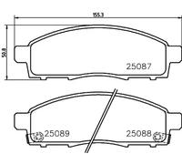 Brake pads P 54 055 BREMBO for MITSUBISHI FIAT