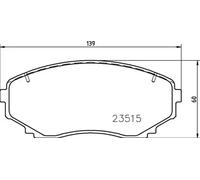 Brembo Brake Pad Set P 54 059 - Disc Brake - Fits Mazda CX-5 2.0 & Mitsubishi Pajero/Sport