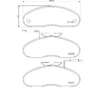 BREMBO P 56 019 Brake pad set