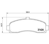 Brembo P56031 Brake Pad Set Front With Anti-Squeak Plate Fits Nissan Micra