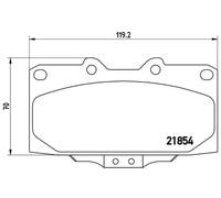 Brake pads P 56 034 BREMBO for NISSAN SUBARU