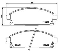 Brembo P56040 Front Disc Brake Pad - Set of 4