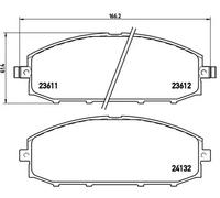 BREMBO P 56 041 Brake Pad Set, disc brake for NISSAN