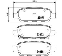 Brake pads P 56 046 BREMBO for NISSAN INFINITI SUZUKI RENAULT