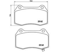 Brake pads P 56 047 BREMBO for HONDA NISSAN