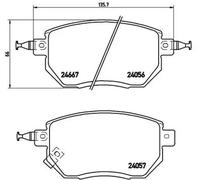 BREMBO P 56 051 Brake pad set