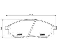 Brembo P56058 Front Brake Pad Set Fits Nissan Renault Infiniti Mitsubishi Cedric