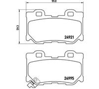 Brake pads P 56 095 BREMBO for NISSAN INFINITI