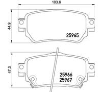 Brake pads P 56 098 BREMBO for NISSAN RENAULT