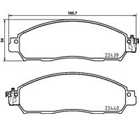 Brembo Brake Pad Set P 56 118 – Front, 4x Pads with Integrated Wear Indicator