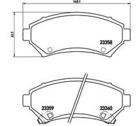 BREMBO P 59 028 Brake pad set
