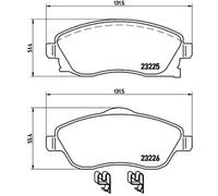Brake pads P 59 036 BREMBO for OPEL MERIVA A MPV CORSA C COMBO Box Body/MPV