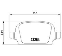 Brake Pads Set fits VAUXHALL TIGRA X04 1.3D Rear 04 to 09 Z13DT Brembo 09200132