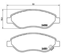BREMBO Brake pad set P 59 053 with acoustic wear warning with brake caliper screws with accessories VAUXHALL: Corsa Mk3, OPEL: Corsa D Hatchback