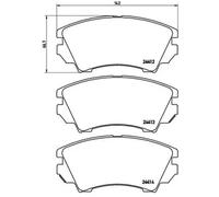Brembo Brake Pads Front With Anti-Squeak Plate Fits Bentley Chevrolet Opel Saab