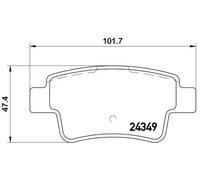 Brake pads P 59 057 BREMBO for OPEL CORSA D Hatchback Van CORSA D