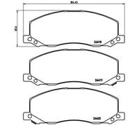 Brembo Brake Pad Set P 59 058 - Disc Brake, Front - Fits Vauxhall Opel Saab Bentley