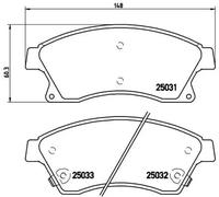 Brake pads P 59 076 BREMBO for OPEL CHEVROLET