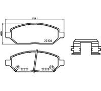 Brake pads P 59 088 BREMBO for VAUXHALL OPEL
