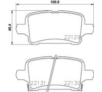 BREMBO P59090 Brake Pad Set For Disc Brake Rear Fits Chevrolet Opel Vauxhall