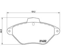 BREMBO P 61 053 Brake pad set