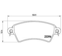 P61065 Brake Pad Kit, Front Disc Brake (BRAND-BREMBO)