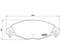 Brake Pads Set fits CITROEN C5 Mk1, Mk2 2.2D Front 2001 on Brembo 1617274180 New